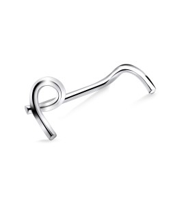 Reverse 9 Silver Curved Nose Stud NSKB-383